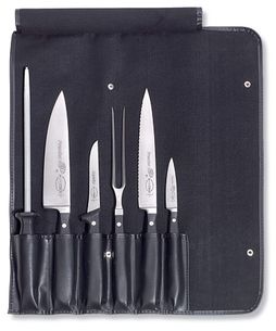 DICK-Koch-Schlachter-Werkzeug, Koch-Messer-Rolltasche, 6-teilig