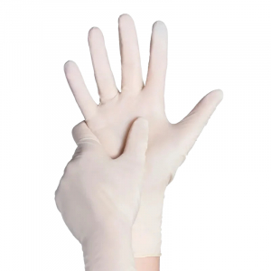 Ampri-Hygiene, Einweg-Latex-Einmal-Handschuhe, BASIC PLUS gepudert, wei, Pkg  100 Stck, VE = 10 Pkg.