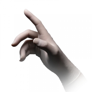 AMPRI-Hygiene, Einweg-Latex-Einmal-Untersuchungs-Handschuhe, POLYMER PLUS, puderfrei, wei�, Pkg � 100 St�ck, VE = 10 Pkg.