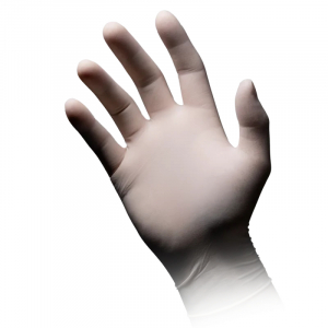AMPRI-Hygiene, Einweg-Latex-Einmal-Untersuchungs-Handschuhe, POLYMER PLUS, puderfrei, wei, Pkg  100 Stck, VE = 10 Pkg.