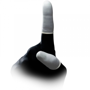 Ampri-Hygiene, Einweg-Latex-Einmal-Fingerlinge, MED COMFORT, gerollt, puderfrei, transparent, Pkg  100 Stck, VE = 10 Pkg.