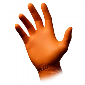 AMPRI-Hygiene, Einweg-Nitril-Einmal-Untersuchungs-Handschuhe, STYLE ORANGE, puderfrei, orange, Pkg � 100 St�ck, VE = 10 Pkg.
