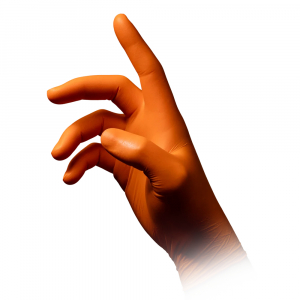 AMPRI-Hygiene, Einweg-Nitril-Einmal-Untersuchungs-Handschuhe, STYLE ORANGE, puderfrei, orange, Pkg  100 Stck, VE = 10 Pkg.