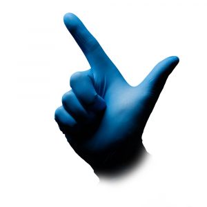 AMPRI-Hygiene, Einweg-Nitril-Einmal-Untersuchungs-Handschuhe, BLUE COMFORT, puderfrei, blau, Pkg  100 Stck, VE = 10 Pkg.