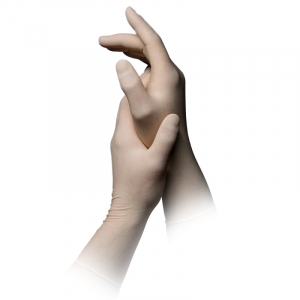 AMPRI-Hygiene, Einweg-Latex-Einmal-Untersuchungs-Handschuhe, MED COMFORT 300, puderfrei, wei, Pkg  100 Stck, VE = 10 Pkg.