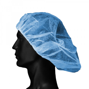 AMPRI-Hygiene, Einweg-Baretthauben, Einmalhauben, MED COMFORT, latexfrei, VE = Pkg. � 100 St�ck, blau