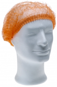 AMPRI-Hygiene, Einweg-Klipphauben, Einmalhauben, MED COMFORT PP KLIPPHAUBEN, latexfrei, orange, VE = 100 St�ck