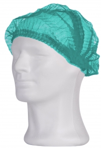 AMPRI-Hygiene, Einweg-Klipphauben, Einmalhauben, ECO PLUS, latexfrei, luftdurchlssig, grn, VE = 100 Stck