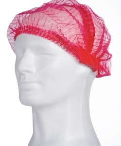 AMPRI-Hygiene, Einweg-Klipphauben, Einmalhauben, ECO PLUS, latexfrei, luftdurchlssig, rot, VE = 100 Stck