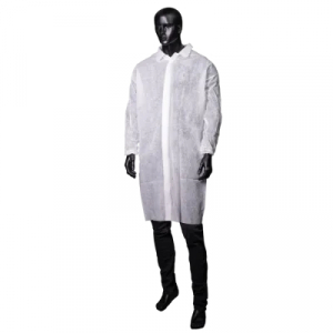 AMPRI-Hygiene, Einweg-Besucherm�ntel, Einmalmantel, MED COMFORT, 4 Kn�pfe, wei�, VE = 50 St�ck