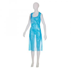 AMPRI-Hygiene, Einweg-PE-Sch�rzen, Einmalsch�rzen, MED COMFORT, geh�mmert, 75 x 125 cm, blau, VE = 100 St�ck