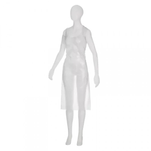 AMPRI-Hygiene, Einweg-PE-Sch�rzen, Einmalsch�rzen, MED COMFORT, geh�mmert, 75 x 125 cm, wei�, VE = 50 St�ck