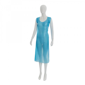 AMPRI-Hygiene, Einweg-PE-Sch�rzen, Einmalsch�rzen, MED COMFORT, geh�mmert, 80 x 125 cm, blau, VE = 100 St�ck