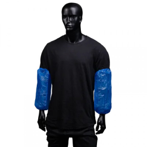 AMPRI-Hygiene, Einweg-PE-�rmelschoner, Einmal-Armschoner, heavy, MED COMFORT, L�nge ca. 40 cm, blau, VE = 100 St�ck