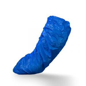 AMPRI-Hygiene, Einweg-CPE-berschuhe, Einmal-Schuhe, MED COMFORT, gehmmert, mit Gummizug, extra stark, blau, VE = 100 Stk.