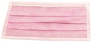 AMPRI-Hygiene, Einweg-Mundschutz, Einmal-Maske, MED COMFORT, 3-lagig zum Binden, pink, VE = 50 St�ck