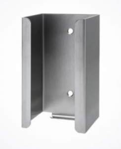 AMPRI-Hygiene, Spender f�r Mundschutz, 3-lagig, aus Edelstahl, 182 x 103 x 96 mm, grau, VE = 10 St�ck