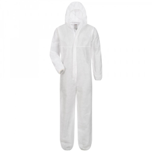 F-TECTOR-Hygiene, Einweg-Overall, Schutzanzug, Einmal-Schutzoverall, SMS, *WARTENBERG*, wei�