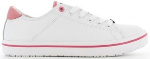 OXYPAS-White-Line, Damen-Arbeits-Berufs-Schuhe, ESD, Paola, wei/fuchsia