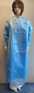 UNIVERSAL-Hygiene, Infektions-Schutzkittel, Einwegkittel, Einmalkittel, PP Vlies / PE, blau, VE = 1 Stck