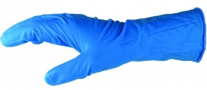 Universal-Hygiene, Einweg-Nitril-Einmal-Handschuhe, ungepudert, High Risk, blau, VE = 50 Stk.