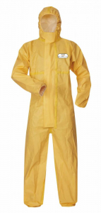 F-TECTOR-Hygiene, Einweg-Overall, Schutzanzug, Einmal-Schutzoverall, *BLUMENTHAL*, gelb