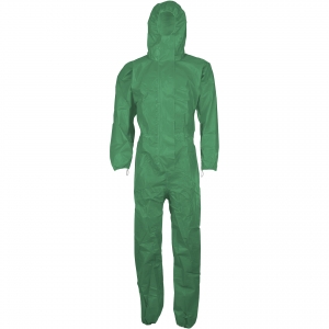 ASATEX-Hygiene, CoverChemPlus Chemikalien-Einweg-Overall, Schutzanzug, Einmal-Schutzoverall, CP500, gr�n, VE = 15 Stk.
