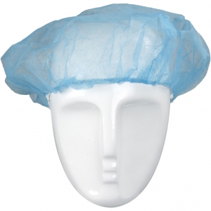 ASATEX-Hygiene, Einweg-Kopfhaube Einmal-Haube, Barettform H52B, blau, VE = 10 Pkg. � 100 Stk.
