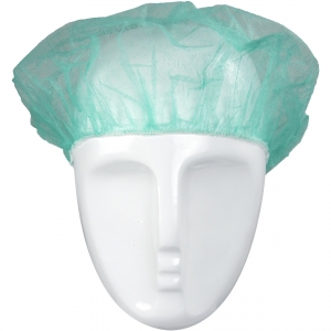 ASATEX-Hygiene, Einweg-Kopfhaube Barettform H52G, gr�n, VE = 10 Pkg. � 100 Stk.