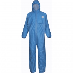 ASATEX-Hygiene, CoverBase Einweg-Overall, Schutzanzug, Einmal-Schutzoverall, SMS-3, blau, VE = 50 Stk.