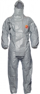 ASATEX-Hygiene, TYCHEM 6000 F CHZ5 Einweg-Overall, Schutzanzug, Einmal-Schutzoverall, TF6000F, grau, VE = 1 Stk.