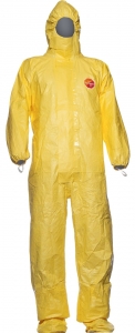ASATEX-Hygiene, TYCHEM 2000 C CHA5 Einweg-Overall, Schutzanzug, Einmal-Schutzoverall, TOKC, gelb, VE = 25 Stk.