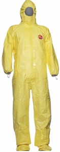 ASATEX-Hygiene, TYCHEM 2000 C CHA5 Einweg-Overall, Schutzanzug, Einmal-Schutzoverall, TOKCF mit F��ling, gelb, VE = 20 Stk.