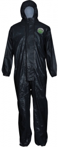 ASATEX-Hygiene, Einweg-Overall, Schutzanzug, Einmal-Schutzoverall, flammhemmend XT299, schwarz, VE = 1 Stk.