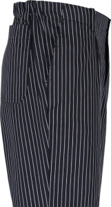 BEB-Jobwear, Herren-Kochhose, 195 g/m�, Nadelstreifen, schwarz/wei� 