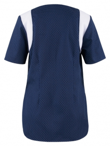 BEB-Jobwear, Damenkasack, Arbeits-Berufs-Kasack, Stretchgewebe, 195 g/m�, marine/wei� gepunktet