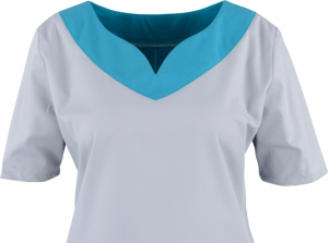 BEB-Jobwear, Damenkasack, Arbeits-Berufs-Kasack, Stretchgewebe, 150 g/m�, hellgrau/petrol