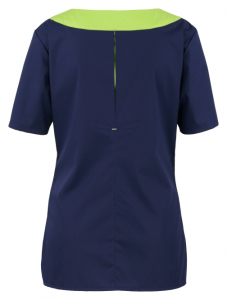 BEB-Jobwear, Damenkasack, Arbeits-Berufs-Kasack, Stretchgewebe, 150 g/m�, marine/apfel