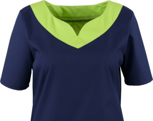 BEB-Jobwear, Damenkasack, Arbeits-Berufs-Kasack, Stretchgewebe, 150 g/m�, marine/apfel