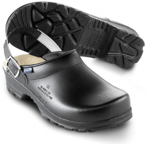 SIKA-Footwear, OB Arbeits-Berufs-Clogs, FLEX LBS, offen mit Fersenriemen, schwarz