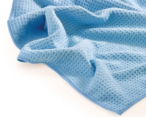 MEGA-CLEAN-Hygiene, Mikrofasertuch, Waffeltuch, blau