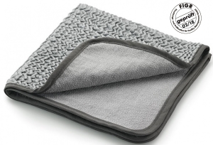 MEGA-CLEAN-Hygiene, Mikrofasertuch, Tuch to go, silbergrau