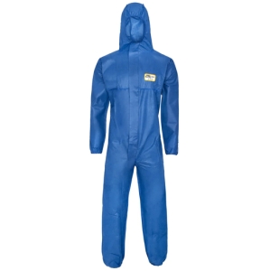 Pro-Safe-Hygiene, SMS-Einweg-Overall, Schutzanzug, Einmal-Schutzoverall, 3lagig, CE CAT III, Typ 5+6, blau, VE = 50 St�ck