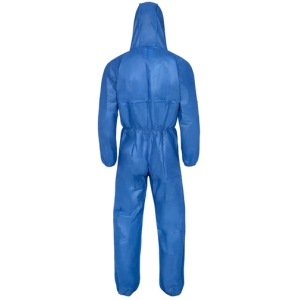 Pro-Safe-Hygiene, SMS-Einweg-Overall, Schutzanzug, Einmal-Schutzoverall, 3lagig, CE CAT III, Typ 5+6, blau, VE = 50 St�ck