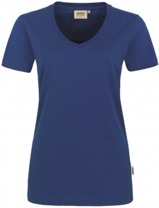 HAKRO-Jobwear, Damen-T-Shirt, Arbeitsshirt, V-Ausschnitt Performance, ultramarinblau
