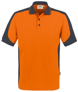 HAKRO-Jobwear, Poloshirt-Contrast, Arbeitsshirt, Performance, orange