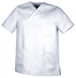 Teamdress-Jobwear-Service, Herren-Schlupfkasack, Arbeits-Berufs-Kasack, wei