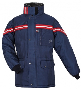HB-Klteschutz, Tempex-Kommissionierer-Jacke, mit Teddyfutter, 560 g/m, navy/rot