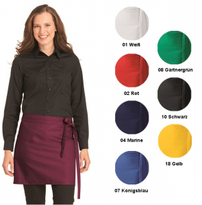 LEIBER-Jobwear, Bistroschrze, Arbeits-Berufs-Schrze, Vorbinder, de Luxe, ca. 80x125 cm, schwarz