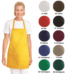 LEIBER-Jobwear, Taschen-Latzschrze, Arbeits-Berufs-Schrze, Vorbinder, ca. 215g/m, schwarz
